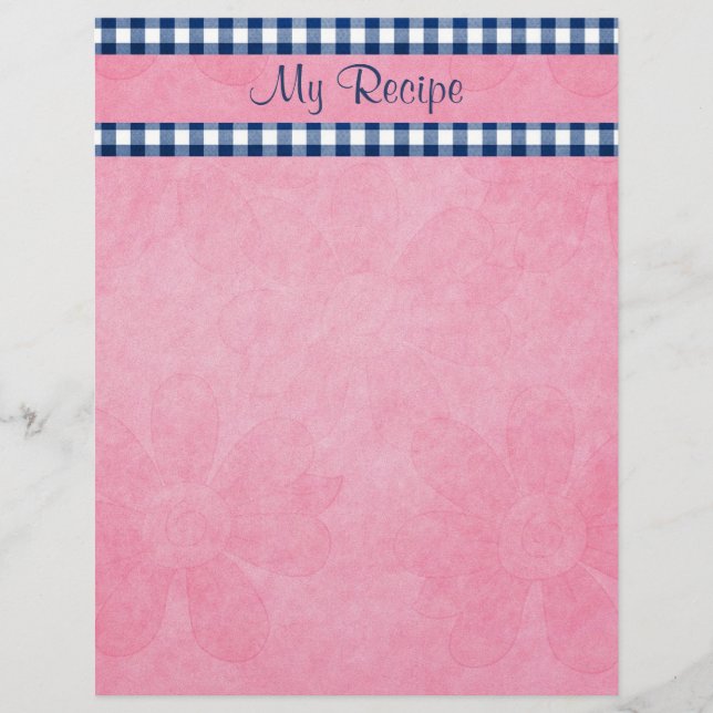 Blue Gingham Stationery (Framsida)