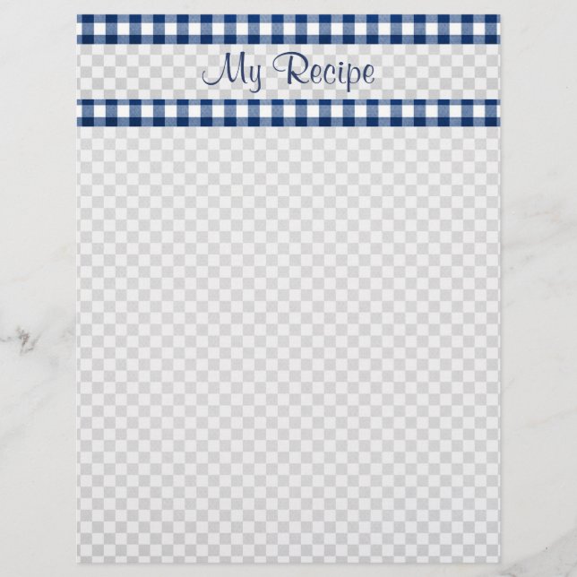 Blue Gingham Stationery (Framsida)