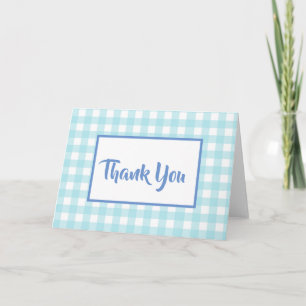 Blue Gingham Tack Kort