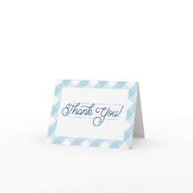 Blue Gingham Tack Notecards