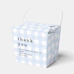 Blue Gingham Tack Picnic Baby Shower Presentaskar