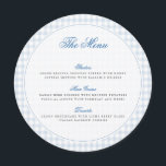 Blue Gingham Teddy Bear Neutral Baby Shower Meny<br><div class="desc">Beautiful invitations and stationery for special occasions and festivals are available in both physical and digital formats. We can extend any design into matching items such as RSVP cards,  labels,  envelopes,  and more. Customization is available upon request. Looking forward to hearing from you!</div>