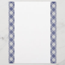 Blue Gingham Two-Sided Papper
