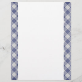 Blue Gingham Two-Sided Papper