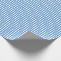 Blue Gingham Wrapping Papper