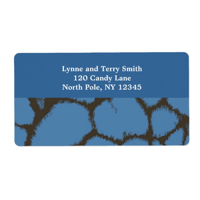 Blue Giraffe Päls Mönster Fraktsedel (Framsidan)