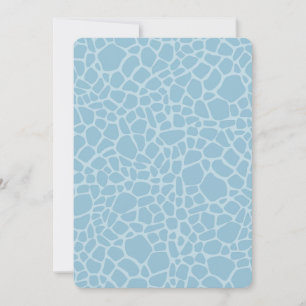 Blue Giraffe Print Baby Shower Inbjudningar