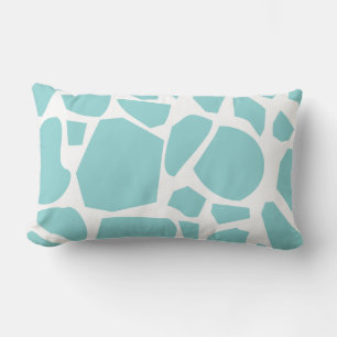 Blue Giraffe Print Lumbarkudde