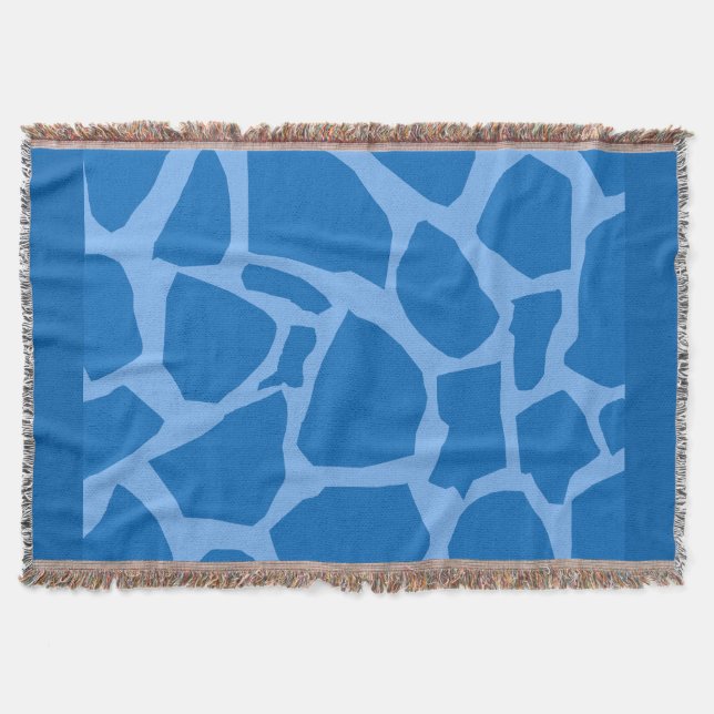 Blue Giraffe Struktur Throw Blanket Filt (Framsidan)