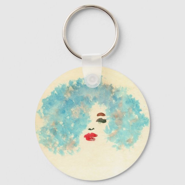 Blue Girl Keychain Nyckelring (Framsida)