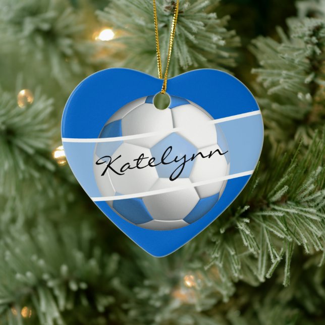 Blue Girls Ocer Ball Black Heart Ornament (Träd)