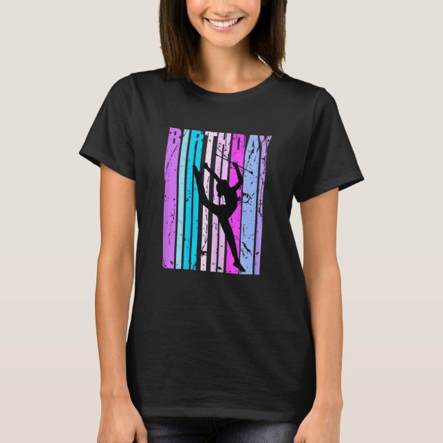 Blue Girls Rhythmic Gymnastics Womens Grandaughter T Shirt (Framsida)