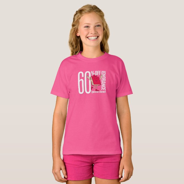 Blue Girl's T-Shirt Future Thinker: 60% OFF IGNORA (Hel framsida)