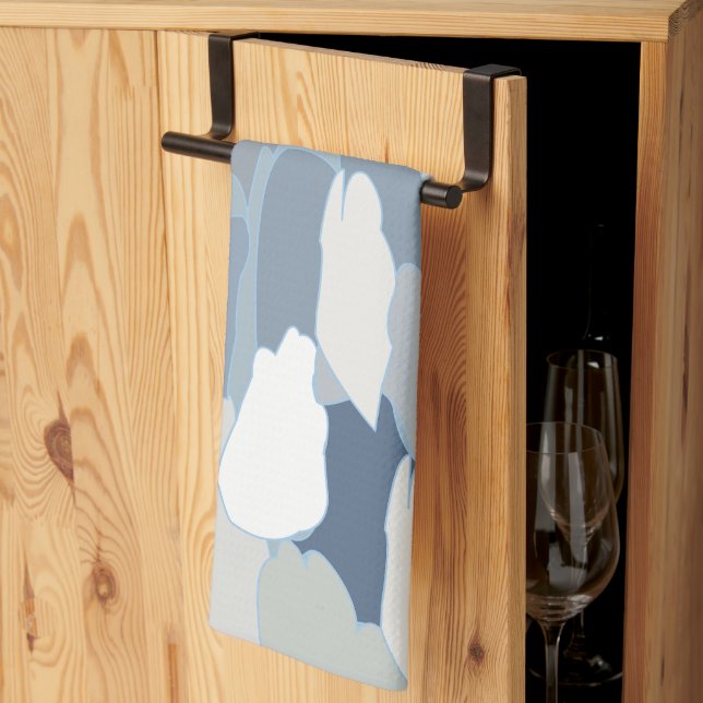 Blue Glacier Ice Mönster Kökshandduk (Thirds Fold)