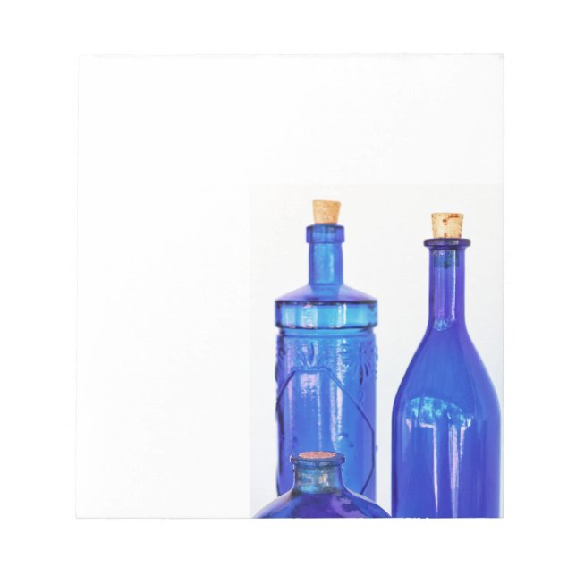 Blue Glass Flaskor Anteckningsblock (Framsida)