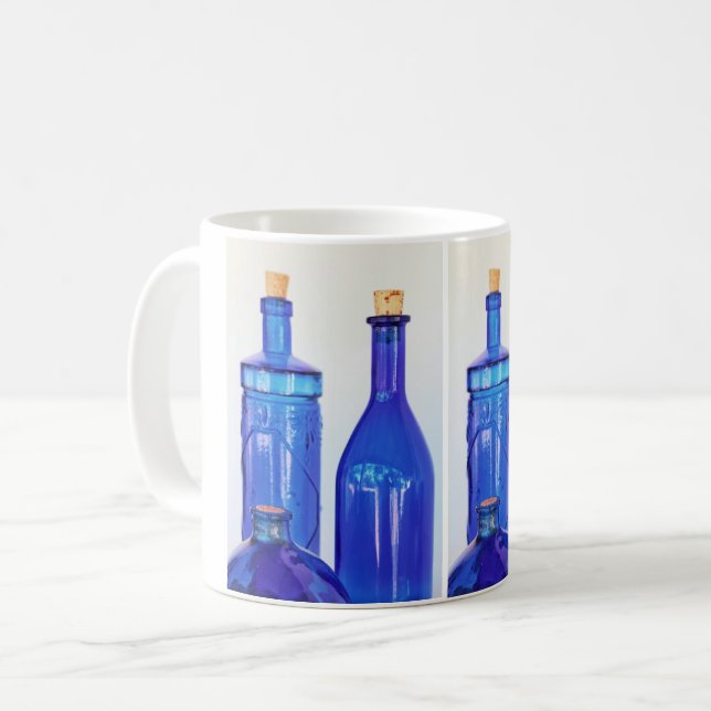 Blue Glass Flaskor Kaffemugg (Framsida vänster)