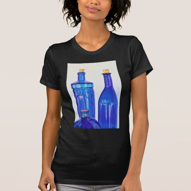 Blue Glass Flaskor T Shirt (Framsida)