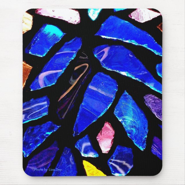 "Blue Glass" Mousepad Musmatta (Framsidan)