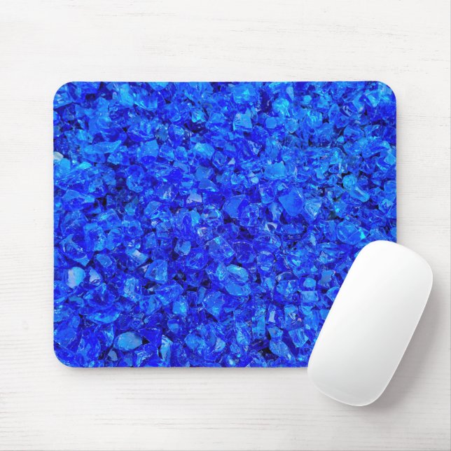 Blue Glass Sten Musmatta (Med mus)