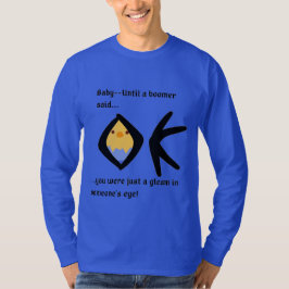 Blue 'Gleam in Öga'- långärmad boomeranged T Shirt