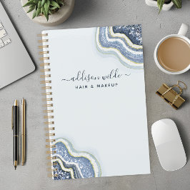 Blue Glitter Agate Geode Luxe Business