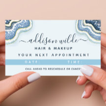 Blue Glitter Agate Geode Luxe Chic