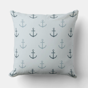 Blue Glitter Anchors Kudde