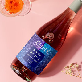 Blue Glitter Bachelorette Party