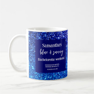 Blue Glitter Bachelorette Party Shot Glass Kaffemugg