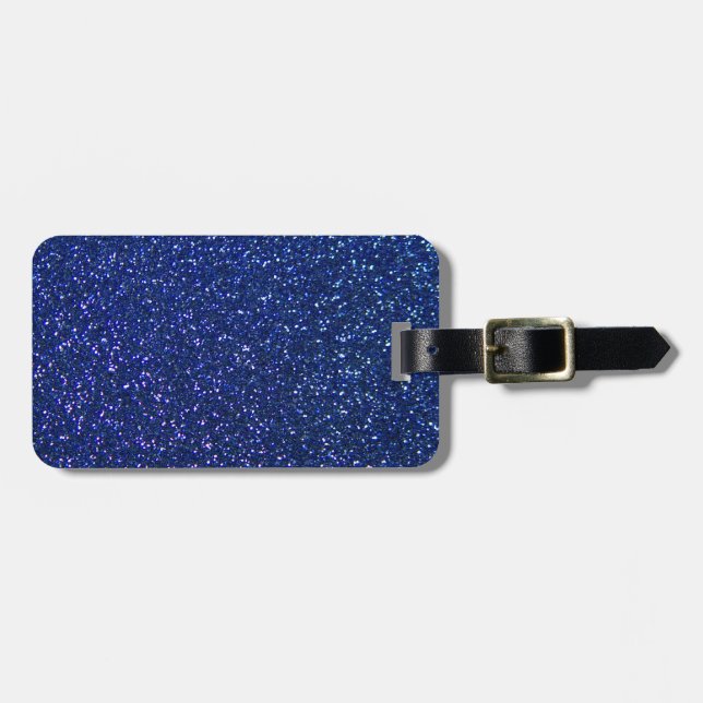 Blue Glitter Bagagebricka (Horisontell Framsida)