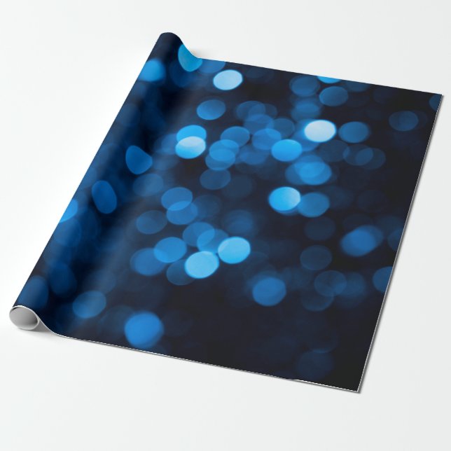 Blue glitter bokeh texture lights presentpapper (Utrullad)