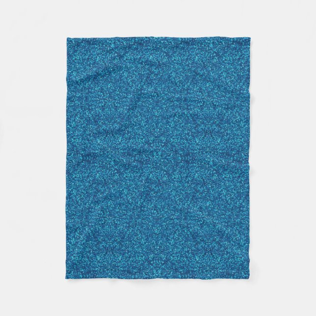 Blue Glitter Fleece Blanket (Framsidan)