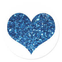 Blue Glitter Heart