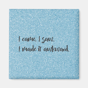 Blue Glitter I gjorde det... Magnet