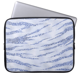 BLUE GLITTER LOOK TIGER-SKRIV LAPTOP FODRAL