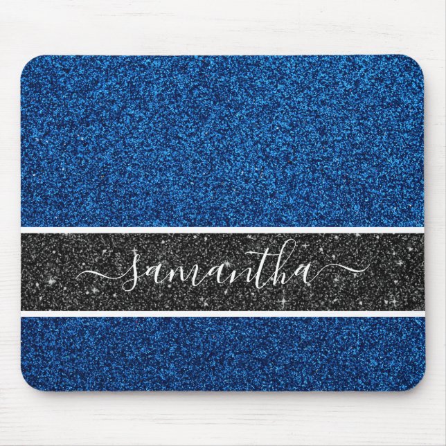 Blue Glitter Mousepad Musmatta (Framsidan)