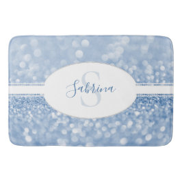 Blue Glitter personalize Bath Mat Badrumsmatta