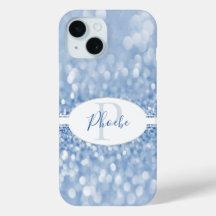Blue Glitter personalize Samsung Galaxy Fodral