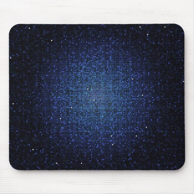 Blue Glitter Sequin Disco Personlig Mousepad Musmatta (Framsidan)