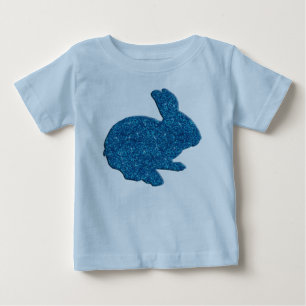 Blue Glitter Silhouette Påskhare Shirt Tröja