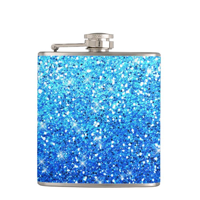 Blue Glitter Sparkles Struktur Fickplunta (Framsidan)
