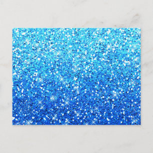 Blue Glitter Sparkles Struktur Vykort