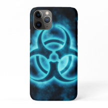 Blue Glo Biohazard iphone case