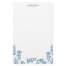 Blue Glöm mig Nots - lägg till Namn Monogram