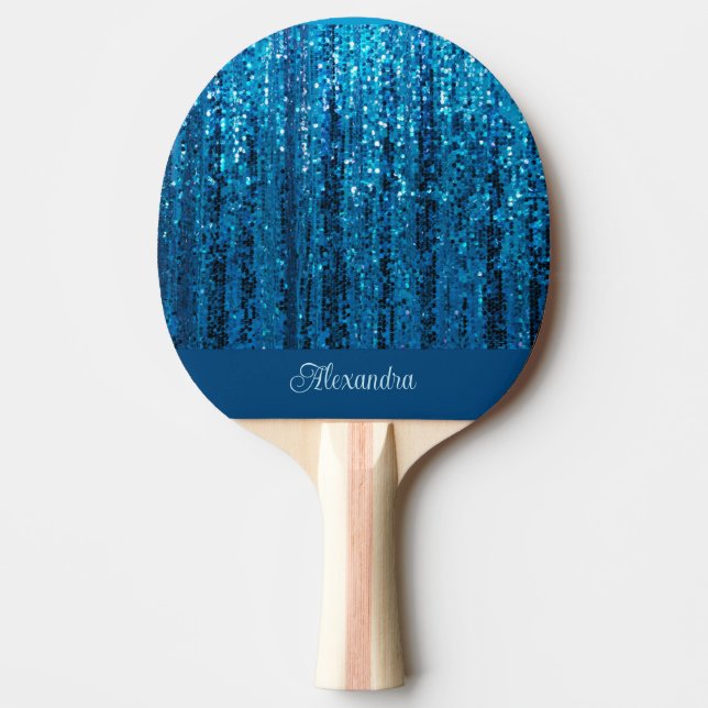 Blue Gnistra Bling Personlig Ping Pong Paddle Pingisracket (Framsidan)