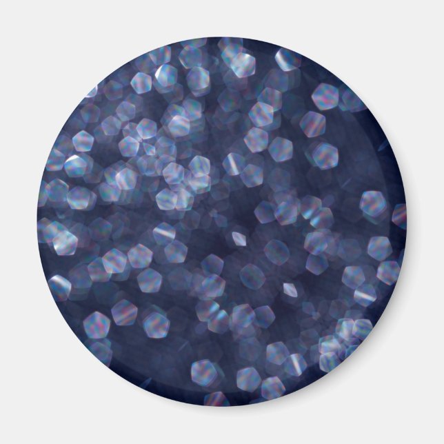 Blue Gnistra Bokeh Ljus Magnet (Framsidan)