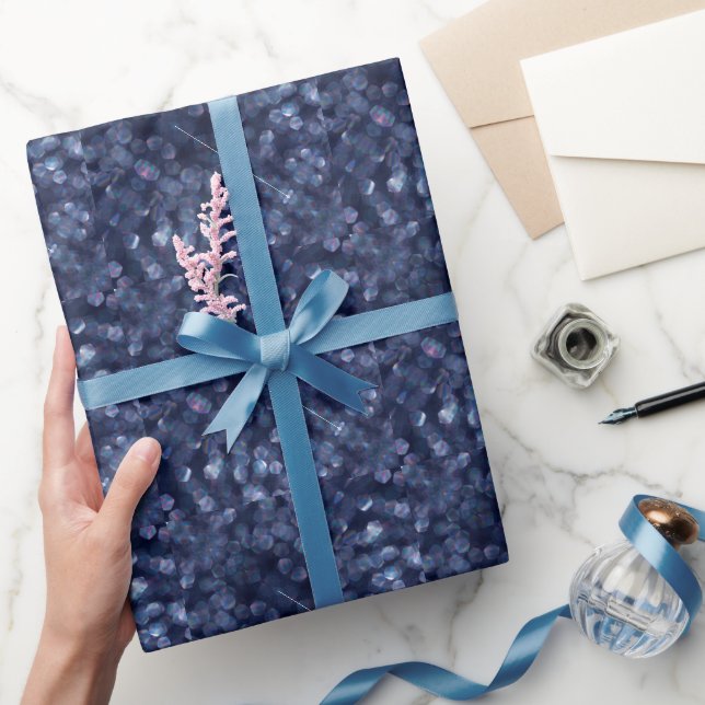 Blue Gnistra Bokeh Ljus Presentpapper (Gifting)