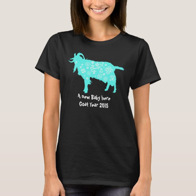 Blue Goat Baby här 2015 Women's Moderskap T-Shirt (Framsida)