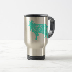 Blue Goat vietnamesiskt kinesiskt år Zodiac Travel Resemugg