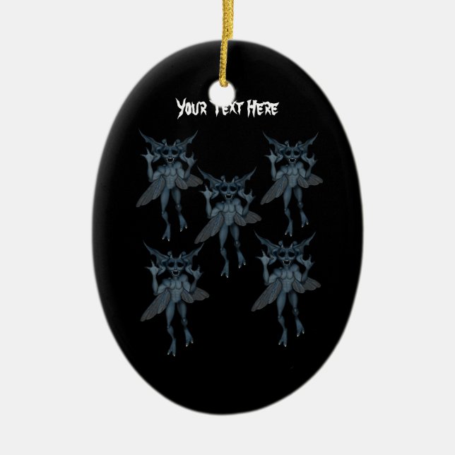 Blue Goblin Gang Halloween Ornament (Framsidan)